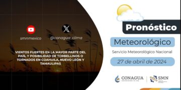 #PronósticodelTiempo para hoy Sábado 27 de abril de 2024