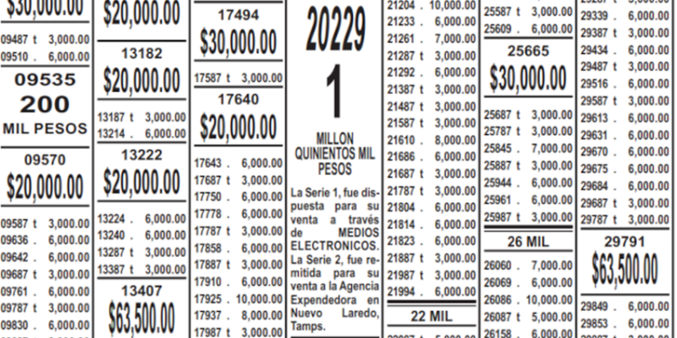 Cae en Nuevo Laredo segundo premio de la Lotería Nacional