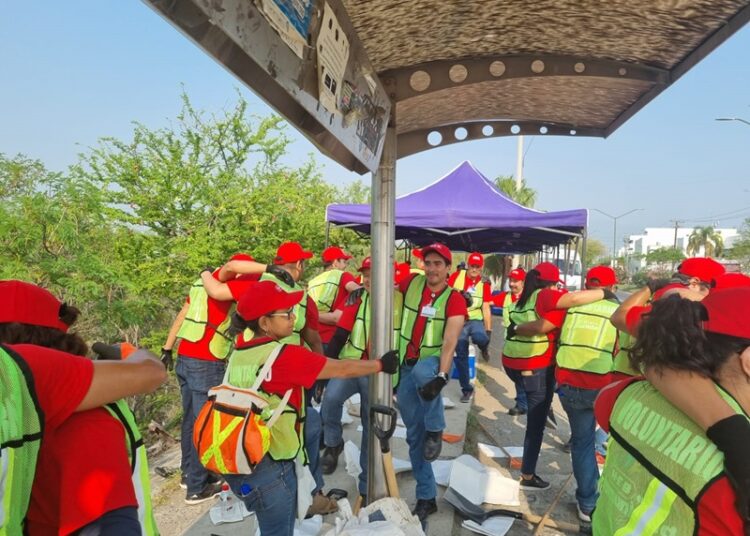 Participa Municipio en mega jornada de limpieza de HEB en río San Marcos