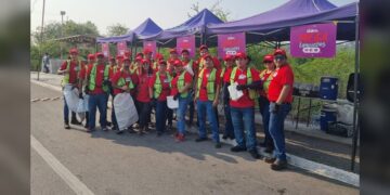Participa Municipio en mega jornada de limpieza de HEB en río San Marcos