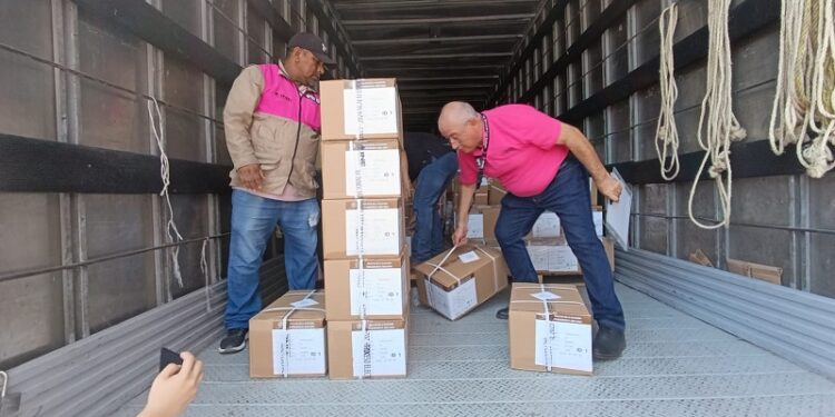 Boletas electorales para elección federal llegan a Tamaulipas
