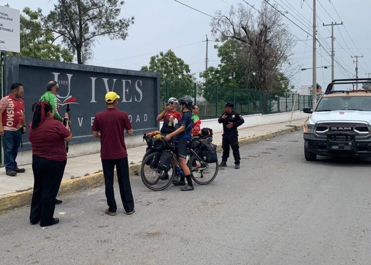 Ciclistas alemanas agradecen apoyo de la Guardia Estatal en Tamaulipas