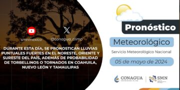 #PronósticodelTiempo para hoy Domingo 05 de mayo de 2024