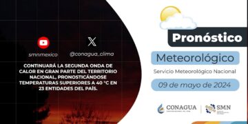 #PronósticodelTiempo para hoy Jueves 09 de mayo de 2024