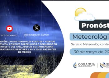 #PronósticodelTiempo para hoy Jueves 30 de mayo de 2024