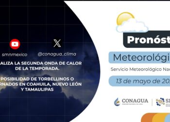 #PronósticodelTiempo para hoy Lunes 13 de mayo de 2024