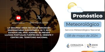 #PronósticodelTiempo para hoy Miércoles 08 de mayo de 2024