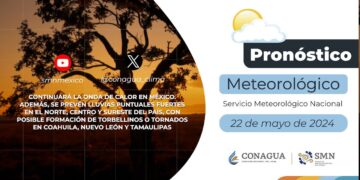 #PronósticodelTiempo para hoy Miércoles 22 de mayo de 2024