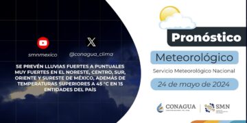 #PronósticodelTiempo para hoy Viernes 24 de mayo de 2024