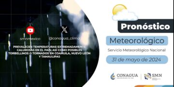 #PronósticodelTiempo para hoy Viernes 31 de mayo de 2024
