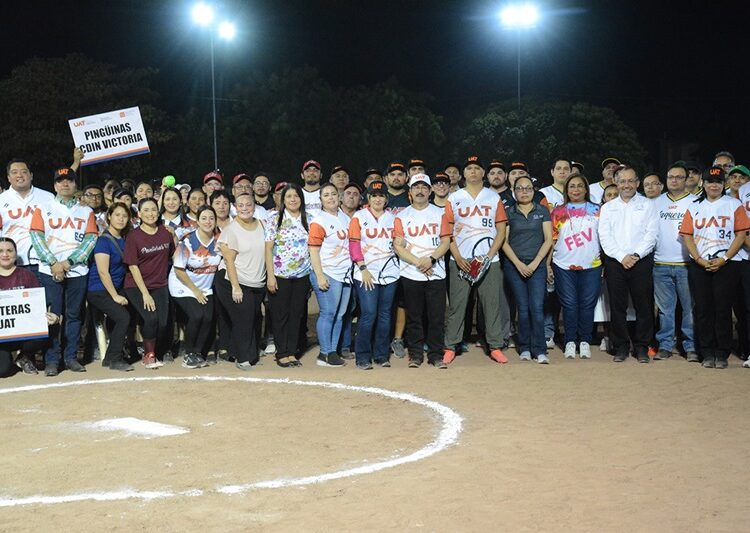 Inaugura el rector Dámaso Anaya el Torneo de softbol para Funcionarios, Maestros y Empleados de la UAT