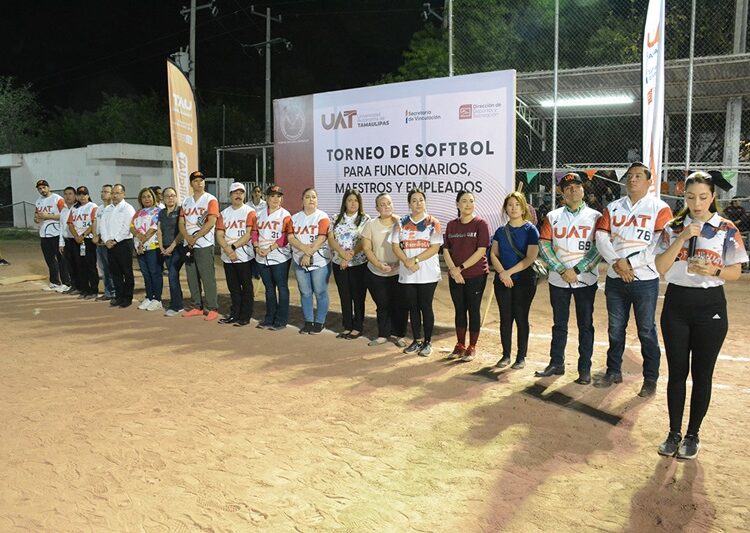 Inaugura el rector Dámaso Anaya el Torneo de softbol para Funcionarios, Maestros y Empleados de la UAT