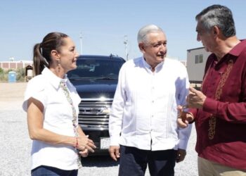 Encabezan reunión en NLD el presidente AMLO, la presidenta electa Claudia Sheinbaum y el gobernador AVA