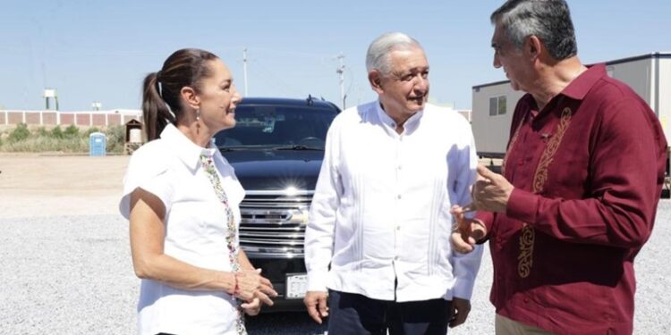 Encabezan reunión en NLD el presidente AMLO, la presidenta electa Claudia Sheinbaum y el gobernador AVA