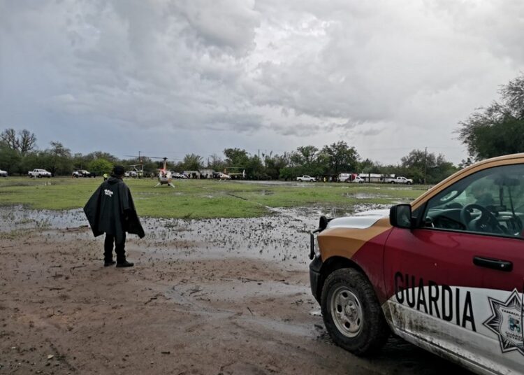 Activa Plan Tamaulipas de la SSPT helicópteros para evacuar a población afectada por creciente del Río Purificación