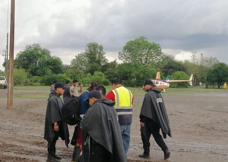 Activa Plan Tamaulipas de la SSPT helicópteros para evacuar a población afectada por creciente del Río Purificación