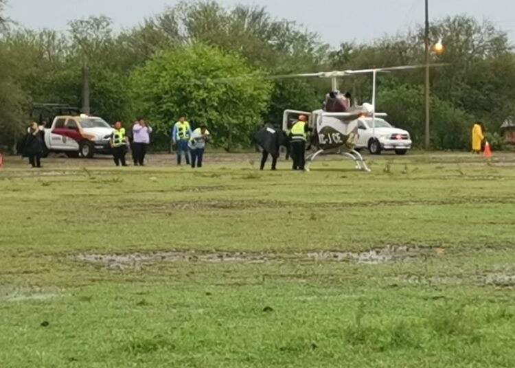 Activa Plan Tamaulipas de la SSPT helicópteros para evacuar a población afectada por creciente del Río Purificación