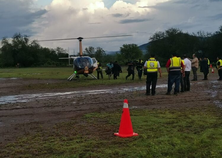 Activa Plan Tamaulipas de la SSPT helicópteros para evacuar a población afectada por creciente del Río Purificación