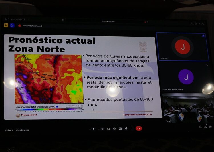 Autoridades se coordinan ante llegada de tormenta tropical Alberto a costas tamaulipecas