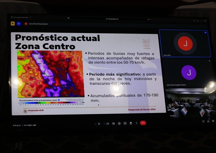 Autoridades se coordinan ante llegada de tormenta tropical Alberto a costas tamaulipecas