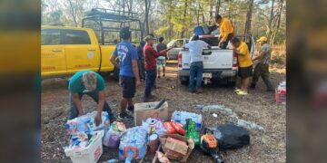 Colaboran brigadistas de la SEDUMA en contención de incendio forestal en Jaumave