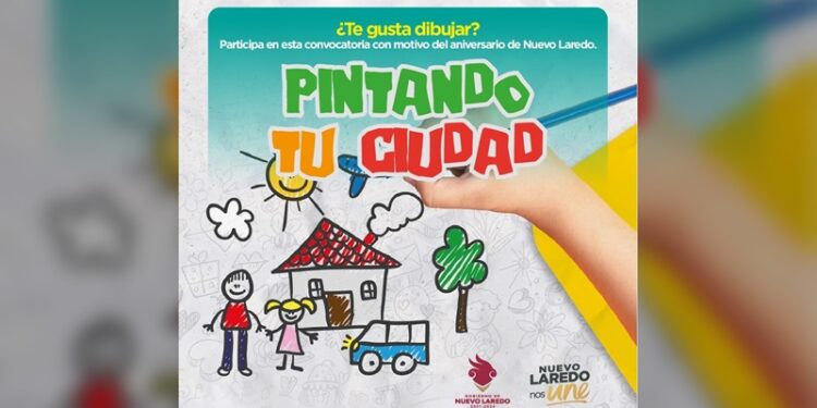 Convoca Gobierno de NLD a concurso de pintura infantil con motivo del aniversario de la ciudad