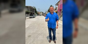 En Tampico avanza programa de pavimentación en la Zona Norte