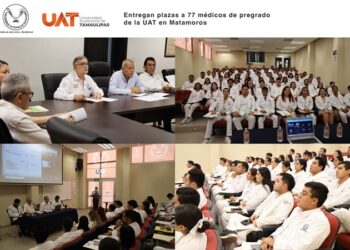 Entregan plazas a 77 médicos de pregrado de la UAT en Matamoros