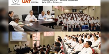 Entregan plazas a 77 médicos de pregrado de la UAT en Matamoros