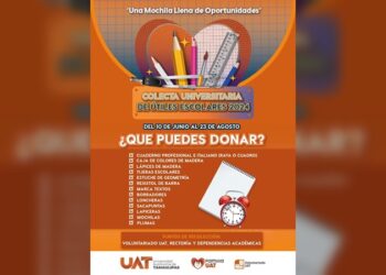 Organiza la UAT colecta universitaria de útiles escolares