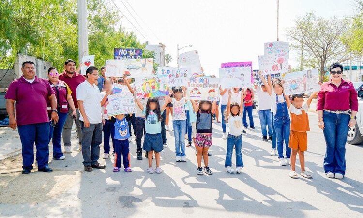 Realiza PANNARTI de DIF NLD marcha para promover la erradicación del trabajo infantil