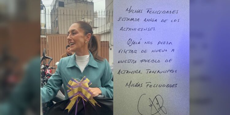Recibe Claudia Sheinbaum, regalo de cumpleaños de parte de AMM