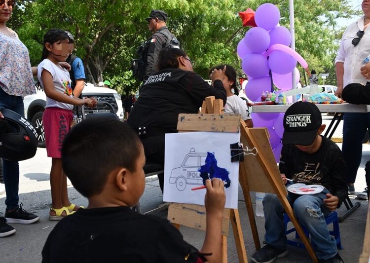 Implementa Guardia Estatal de Género campaña interactiva con menores para prevenir violencia