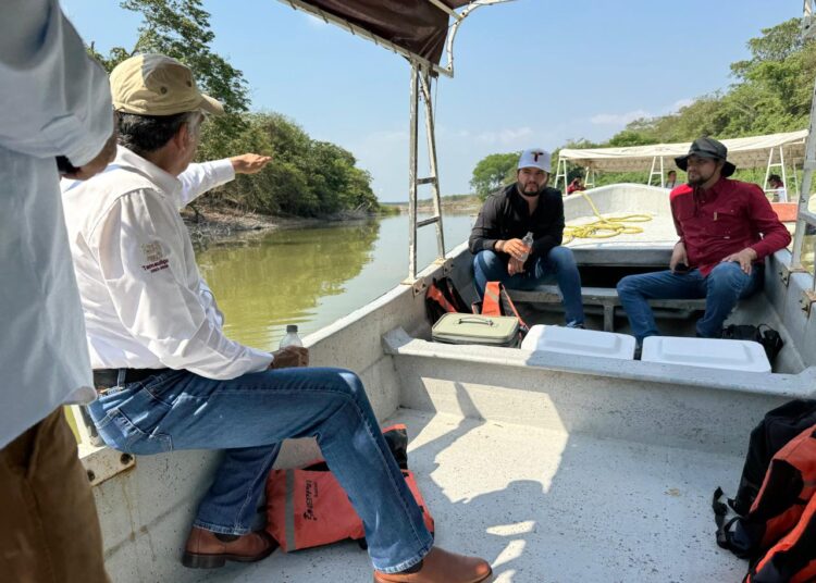 Supervisa AVA trabajos de dragado en el sistema lagunario del sur de Tamaulipas