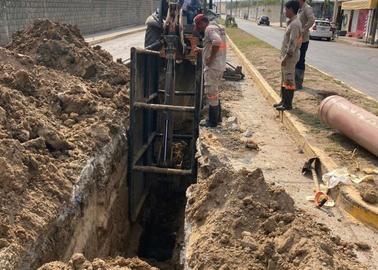 COMAPA Altamira repone y repara de líneas de drenaje