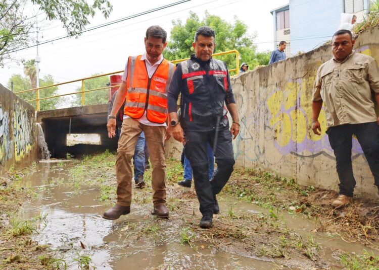 Alcalde Gattás supervisa drenes del norponiente de Victoria