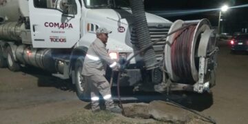 COMAPA Altamira realiza mantenimiento de pozos de visita