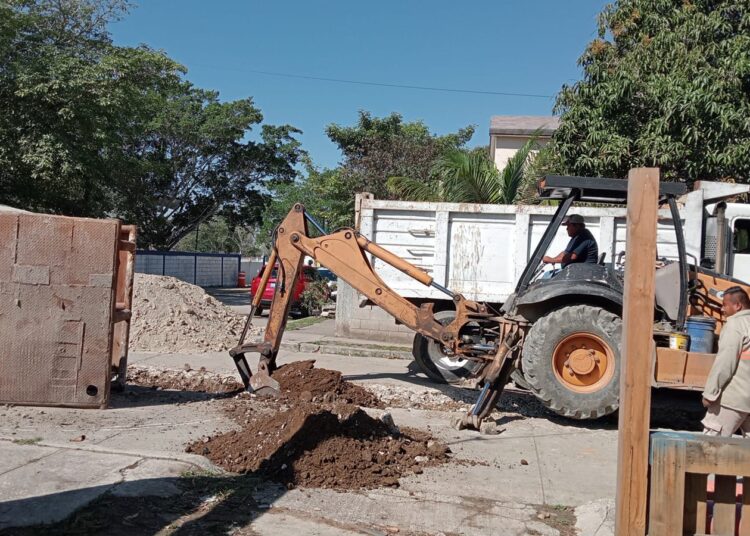 COMAPA Altamira repone líneas de drenaje