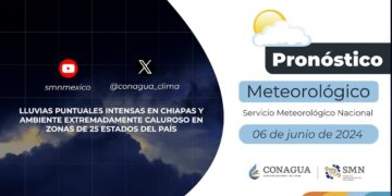 #PronósticodelTiempo para hoy Jueves 06 de junio de 2024