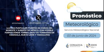 #PronósticodelTiempo para hoy Lunes 03 de junio de 2024