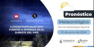 #PronósticodelTiempo para hoy Lunes 10 de junio de 2024