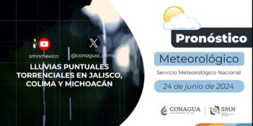 #PronósticodelTiempo para hoy Lunes 24 de junio de 2024