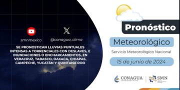 #PronósticodelTiempo para hoy Sábado 15 de junio de 2024