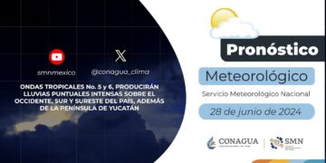 #PronósticodelTiempo para hoy Viernes 28 de junio de 2024