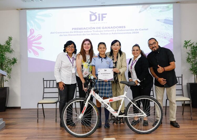 Premia DIF Tamaulipas a ganadores de concursos de dibujo y cartel sobre derechos y trabajo infantil