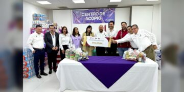 Entrega Secretaría General de Gobierno donativo para damnificados de la tormenta tropical Alberto