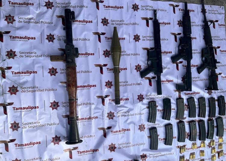 Guardia Estatal asegura armamento, equipo táctico y vehículo con reporte de robo en Valle Hermoso