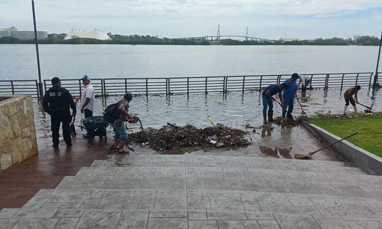Guardia Estatal mantiene vigilancia tras desborde de Laguna del Carpintero