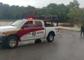Guardia Estatal realiza patrullajes preventivos en potenciales zonas de inundación