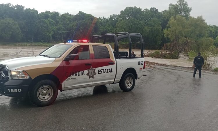 Guardia Estatal realiza patrullajes preventivos en potenciales zonas de inundación